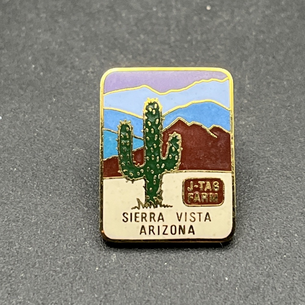 Sierra Vista Arizona J-Tag Farm Cactus Lapel Hat Pin